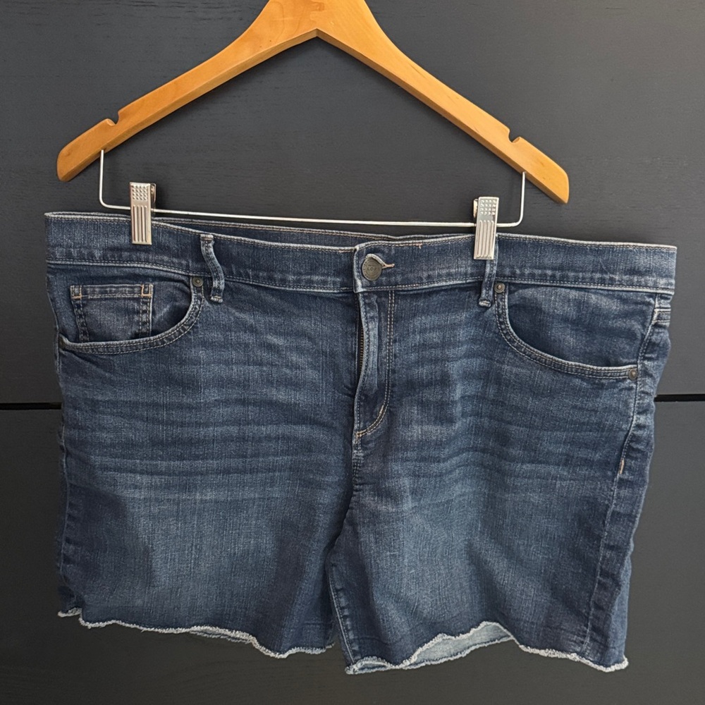 LOFT Dark Blue Denim Shorts